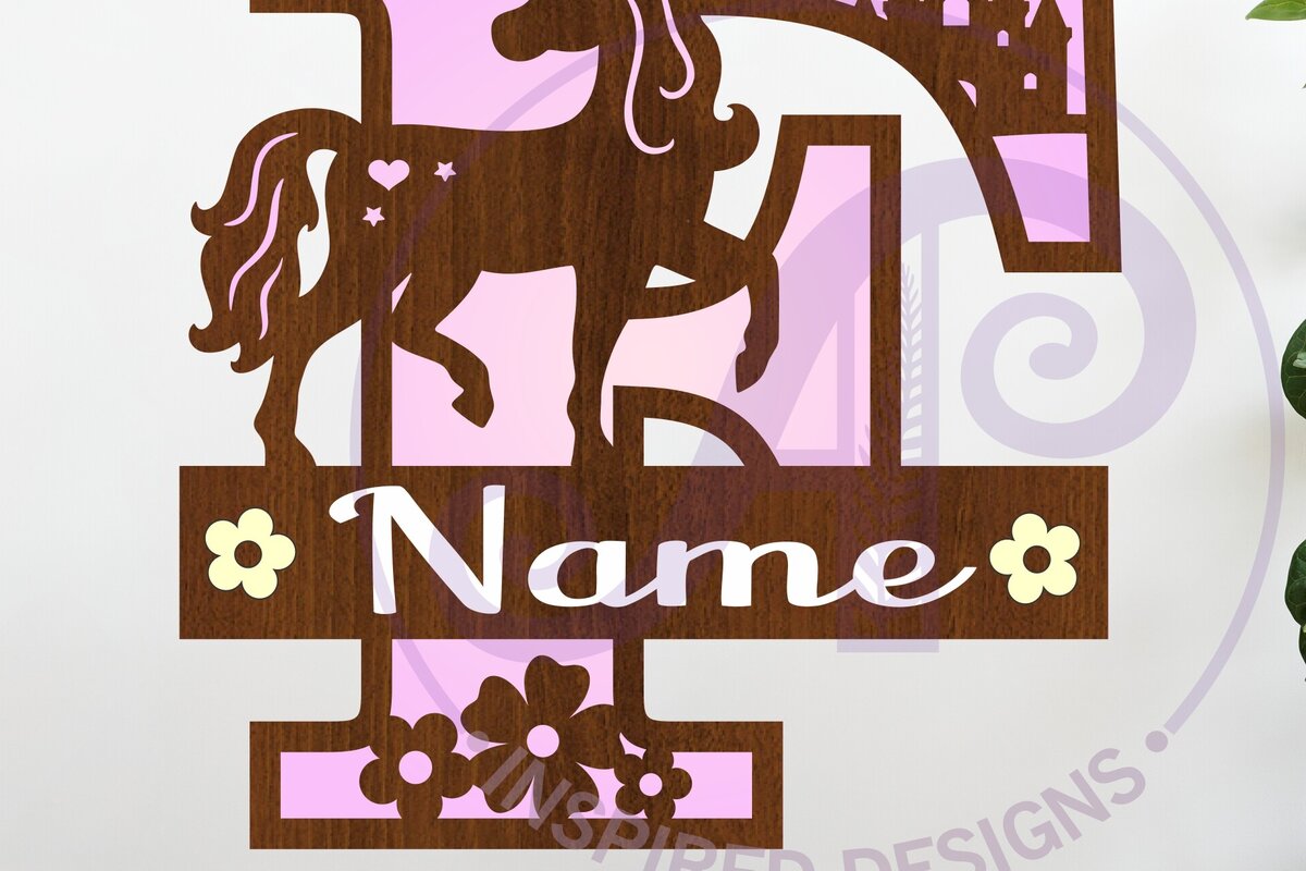 Intra απο ξύλο plywood 3mm-4mm πάχος – Μονόκερος κεφαλαίο μονόγραμμα Επιστολή F Δίασταση  20x20 cm INTRAFABR-118319313