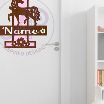 Intra απο ξύλο plywood 3mm-4mm πάχος – Μονόγραμμα κεφαλαίου μονόκερου Επιστολή I Δίασταση  20x20 cm INTRAFABR-118319278 - Image 2