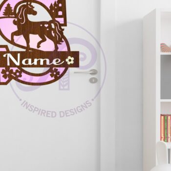 Intra απο ξύλο plywood 3mm-4mm πάχος – Μονόκερος κεφαλαίο μονόγραμμα Επιστολή S Δίασταση  20x20 cm INTRAFABR-118319109 - Image 2