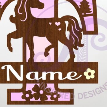 Intra απο ξύλο plywood 3mm-4mm πάχος – Μονόκερος κεφαλαίο μονόγραμμα Επιστολή Τ Δίασταση 20x20 cm INTRAFABR-118319090 - Image 1