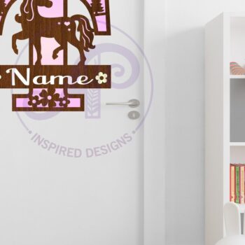 Intra απο ξύλο plywood 3mm-4mm πάχος – Μονόκερος κεφαλαίο μονόγραμμα Επιστολή Τ Δίασταση 20x20 cm INTRAFABR-118319090 - Image 2