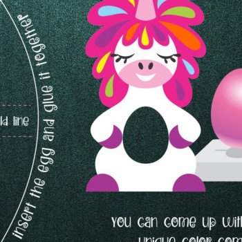 Intra απο ξύλο plywood 3mm-4mm πάχος – Μονόκερος - Πρότυπο θήκης αυγών σοκολάτας Δίασταση 20x20 cm INTRAFABR-9733759 - Image 2