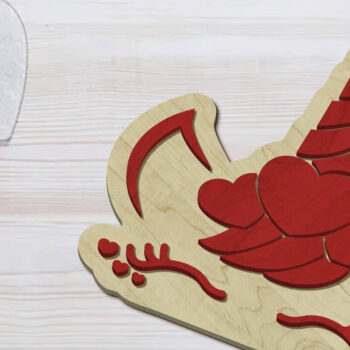 Intra απο ξύλο plywood 3mm-4mm πάχος – Διακοσμητικό πρότυπο κοπής λέιζερ UNICORN Δίασταση  40x30 cm INTRAFABR-88300653 - Image 2