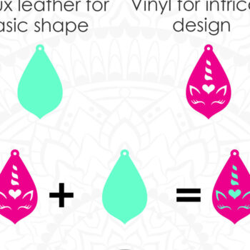 Intra απο ξύλο plywood 3mm-4mm πάχος – Σετ σκουλαρίκια Unicorn Δίασταση  5x5 cm INTRAFABR-8826621 - Image 5