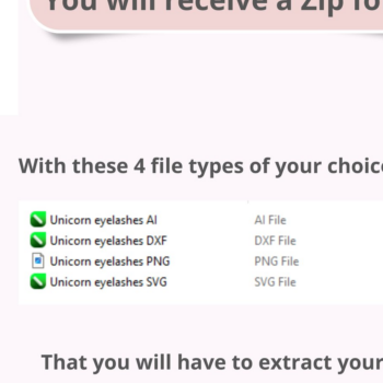 Intra απο ξύλο plywood 3mm-4mm πάχος – Unicorn Eye Lashes Digitals Δίασταση  20x20 cm INTRAFABR-114716849 - Image 3