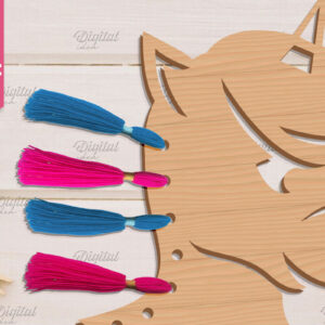 Intra απο ξύλο plywood 3mm-4mm πάχος – Organizer Unicorn Floss. Laser αποθήκευσης Δίασταση  20x20 cm INTRAFABR-83740127