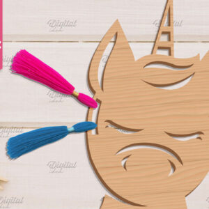 Intra απο ξύλο plywood 3mm-4mm πάχος – Organizer Unicorn Floss. Laser αποθήκευσης Δίασταση  20x20 cm INTRAFABR-83739779