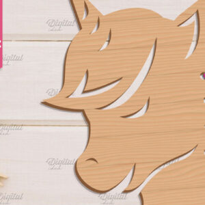 Intra απο ξύλο plywood 3mm-4mm πάχος – Organizer Unicorn Floss. Laser αποθήκευσης Δίασταση  20x20 cm INTRAFABR-83739682