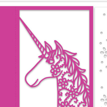 Intra απο ξύλο plywood 3mm-4mm πάχος – Αρχείο αποκοπής ευχετήριων καρτών Unicorn Δίασταση  20x20 cm INTRAFABR-30436692 - Image 2