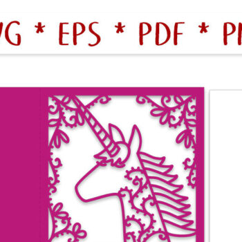 Intra απο ξύλο plywood 3mm-4mm πάχος – Αρχείο αποκοπής ευχετήριων καρτών Unicorn Δίασταση  20x20 cm INTRAFABR-25775924 - Image 2