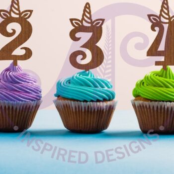 Intra απο ξύλο plywood 3mm-4mm πάχος – Unicorn Horn Cupcake Toppers, 11 σχέδια Δίασταση  20x20 cm INTRAFABR-93350995 - Image 1
