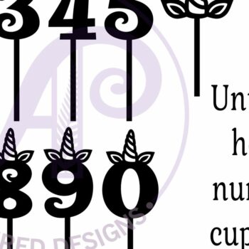 Intra απο ξύλο plywood 3mm-4mm πάχος – Unicorn Horn Cupcake Toppers, 11 σχέδια Δίασταση  20x20 cm INTRAFABR-93350995 - Image 2