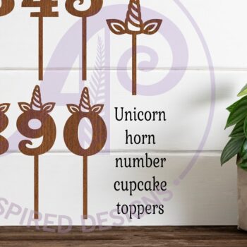 Intra απο ξύλο plywood 3mm-4mm πάχος – Unicorn Horn Cupcake Toppers, 11 σχέδια Δίασταση  20x20 cm INTRAFABR-93350995 - Image 3