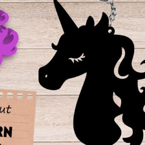 Intra απο ξύλο plywood 3mm-4mm πάχος – Unicorn Keychain, Files Δίασταση  5x5 cm INTRAFABR-109326831