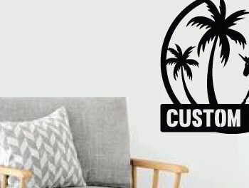 Intra απο ξύλο plywood 3mm-4mm πάχος – Unicorn Laser Beach Scene Metal Art Δίασταση 20x20 cm INTRAFABR-76453998 - Image 1