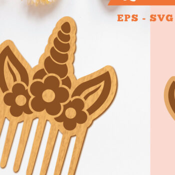 Intra απο ξύλο plywood 3mm-4mm πάχος – Unicorn Comb 1 Δίασταση 20x20 cm INTRAFABR-105418024 - Image 1