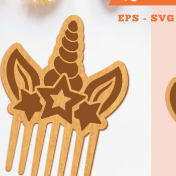 Intra απο ξύλο plywood 3mm-4mm πάχος – Unicorn Comb 2 Δίασταση  20x20 cm INTRAFABR-105418068 - Image 1