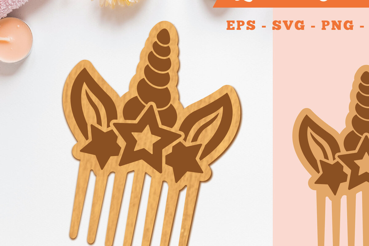 Intra απο ξύλο plywood 3mm-4mm πάχος – Unicorn Comb 2 Δίασταση  20x20 cm INTRAFABR-105418068