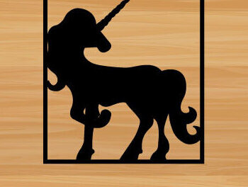 Intra απο ξύλο plywood 3mm-4mm πάχος – Unicorn File Wall Art Δίασταση  40x30 cm INTRAFABR-67865957 - Image 1