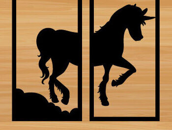 Intra απο ξύλο plywood 3mm-4mm πάχος – Unicorn File Wall Art Δίασταση  40x30 cm INTRAFABR-67866176 - Image 1