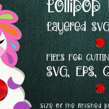 Intra απο ξύλο plywood 3mm-4mm πάχος – Πρότυπο θήκης Lollipop Unicorn Δίασταση  20x20 cm INTRAFABR-12546368 - Image 1