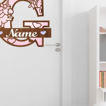 Intra απο ξύλο plywood 3mm-4mm πάχος – Unicorn Monogram Letter G Δίασταση  20x20 cm INTRAFABR-70818621 - Image 3