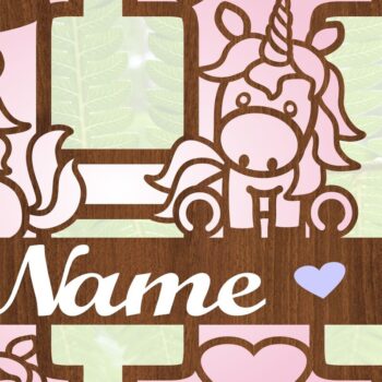 Intra απο ξύλο plywood 3mm-4mm πάχος – Unicorn Monogram Letter H Δίασταση  20x20 cm INTRAFABR-70818633 - Image 4