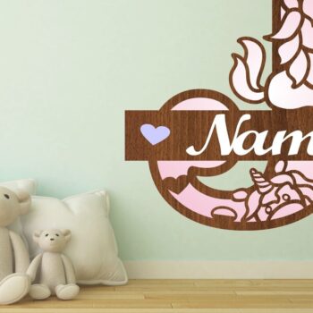 Intra απο ξύλο plywood 3mm-4mm πάχος – Unicorn Monogram Letter J Δίασταση  20x20 cm INTRAFABR-70818660 - Image 1