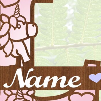 Intra απο ξύλο plywood 3mm-4mm πάχος – Unicorn Monogram Letter L Δίασταση  20x20 cm INTRAFABR-70818689 - Image 4