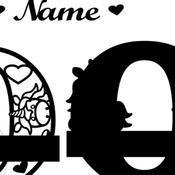 Intra απο ξύλο plywood 3mm-4mm πάχος – Unicorn Monogram Letter O Δίασταση  20x20 cm INTRAFABR-70818761 - Image 2