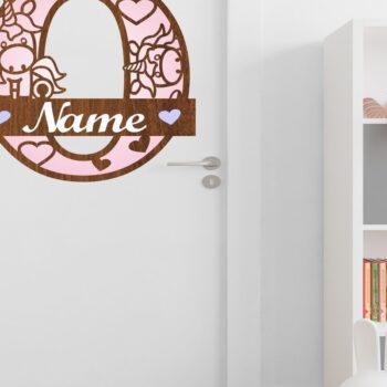 Intra απο ξύλο plywood 3mm-4mm πάχος – Unicorn Monogram Letter O Δίασταση  20x20 cm INTRAFABR-70818761 - Image 3