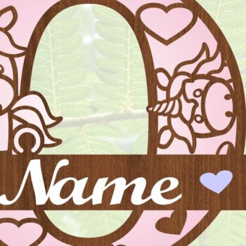 Intra απο ξύλο plywood 3mm-4mm πάχος – Unicorn Monogram Letter O Δίασταση  20x20 cm INTRAFABR-70818761 - Image 4