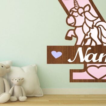 Intra απο ξύλο plywood 3mm-4mm πάχος – Unicorn Monogram Letter Y Δίασταση  20x20 cm INTRAFABR-70818945 - Image 1