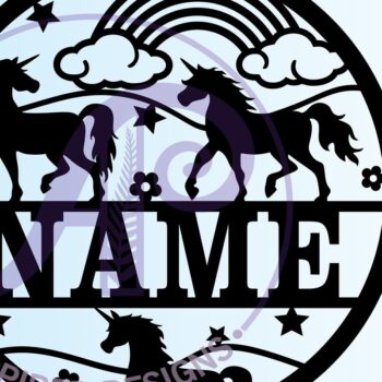 Intra απο ξύλο plywood 3mm-4mm πάχος – Μονόκερος Σήμα ονόματος Αποκοπή αρχείου Δίασταση  20x20 cm INTRAFABR-67410067 - Image 3