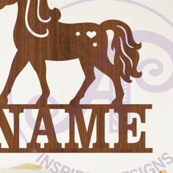 Intra απο ξύλο plywood 3mm-4mm πάχος – Πρότυπο κοπής λέιζερ Name Unicorn Δίασταση  20x20 cm INTRAFABR-118051715 - Image 3