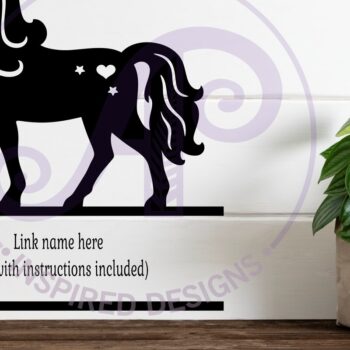 Intra απο ξύλο plywood 3mm-4mm πάχος – Πρότυπο κοπής λέιζερ Name Unicorn Δίασταση  20x20 cm INTRAFABR-118051715 - Image 4