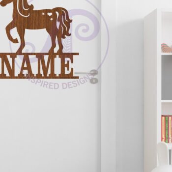 Intra απο ξύλο plywood 3mm-4mm πάχος – Πρότυπο κοπής λέιζερ Name Unicorn Δίασταση  20x20 cm INTRAFABR-119028668 - Image 5