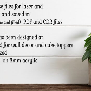 Intra απο ξύλο plywood 3mm-4mm πάχος – Unicorn Number Cake Toppers Δίασταση  20x20 cm INTRAFABR-106698437 - Image 4