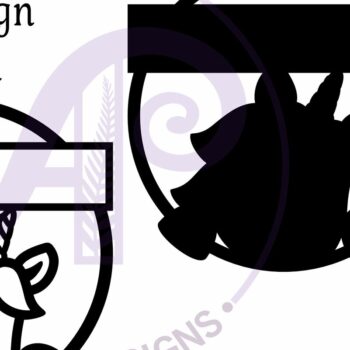 Intra απο ξύλο plywood 3mm-4mm πάχος – Μονόκερος που κρυφοκοιτάζει το όνομα Cut Laser Δίασταση  20x20 cm INTRAFABR-96173979 - Image 3