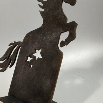 Intra απο ξύλο plywood 3mm-4mm πάχος – Βάση τηλεφώνου Unicorn με Glowforge Δίασταση  20x20 cm INTRAFABR-31796983 - Image 1