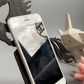 Intra απο ξύλο plywood 3mm-4mm πάχος – Βάση τηλεφώνου Unicorn με Glowforge Δίασταση  20x20 cm INTRAFABR-31796983 - Image 3