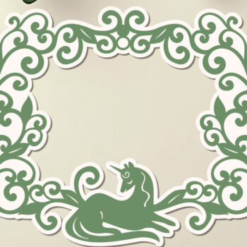 Intra απο ξύλο plywood 3mm-4mm πάχος – Unicorn Rectangle Layered Frame Δίασταση 45x45 cm INTRAFABR-119634932 - Image 1