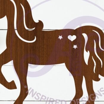 Intra απο ξύλο plywood 3mm-4mm πάχος – Μονόκερος Silhouette Τέχνη τοίχου με Δίασταση  40x30 cm INTRAFABR-120381607 - Image 3