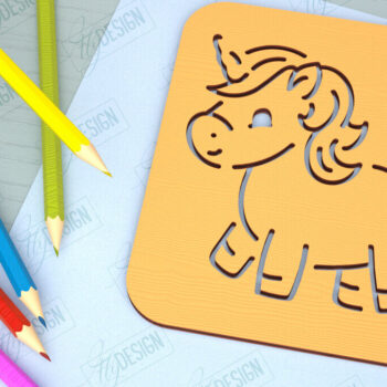 Intra απο ξύλο plywood 3mm-4mm πάχος – Unicorn Tracing Board | Πρότυπο σχεδίασης Δίασταση  20x20 cm INTRAFABR-98131524 - Image 1