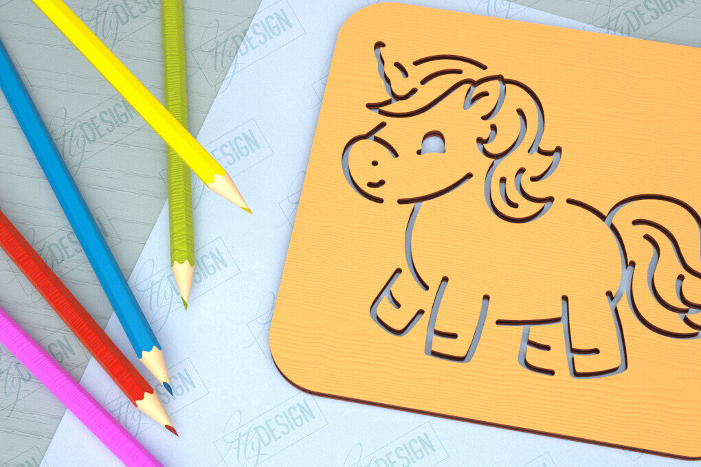 Intra απο ξύλο plywood 3mm-4mm πάχος – Unicorn Tracing Board | Πρότυπο σχεδίασης Δίασταση  20x20 cm INTRAFABR-98131524