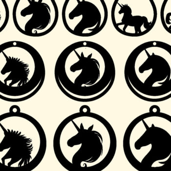 Intra απο ξύλο plywood 3mm-4mm πάχος – Ξύλινα σκουλαρίκια Unicorn Πακέτο κοπής με λέιζερ Δίασταση  5x5 cm INTRAFABR-97470150 - Image 2