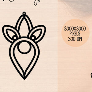 Intra απο ξύλο plywood 3mm-4mm πάχος – Ξύλινα σκουλαρίκια Unicorn Δίασταση  5x5 cm INTRAFABR-120601554