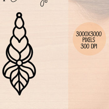 Intra απο ξύλο plywood 3mm-4mm πάχος – Ξύλινα σκουλαρίκια Unicorn Δίασταση  5x5 cm INTRAFABR-120601676 - Image 1