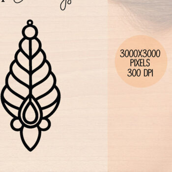 Intra απο ξύλο plywood 3mm-4mm πάχος – Ξύλινα σκουλαρίκια Unicorn Δίασταση  5x5 cm INTRAFABR-120601879 - Image 1