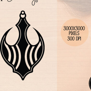 Intra απο ξύλο plywood 3mm-4mm πάχος – Ξύλινα σκουλαρίκια Unicorn Δίασταση  5x5 cm INTRAFABR-120602230 - Image 1